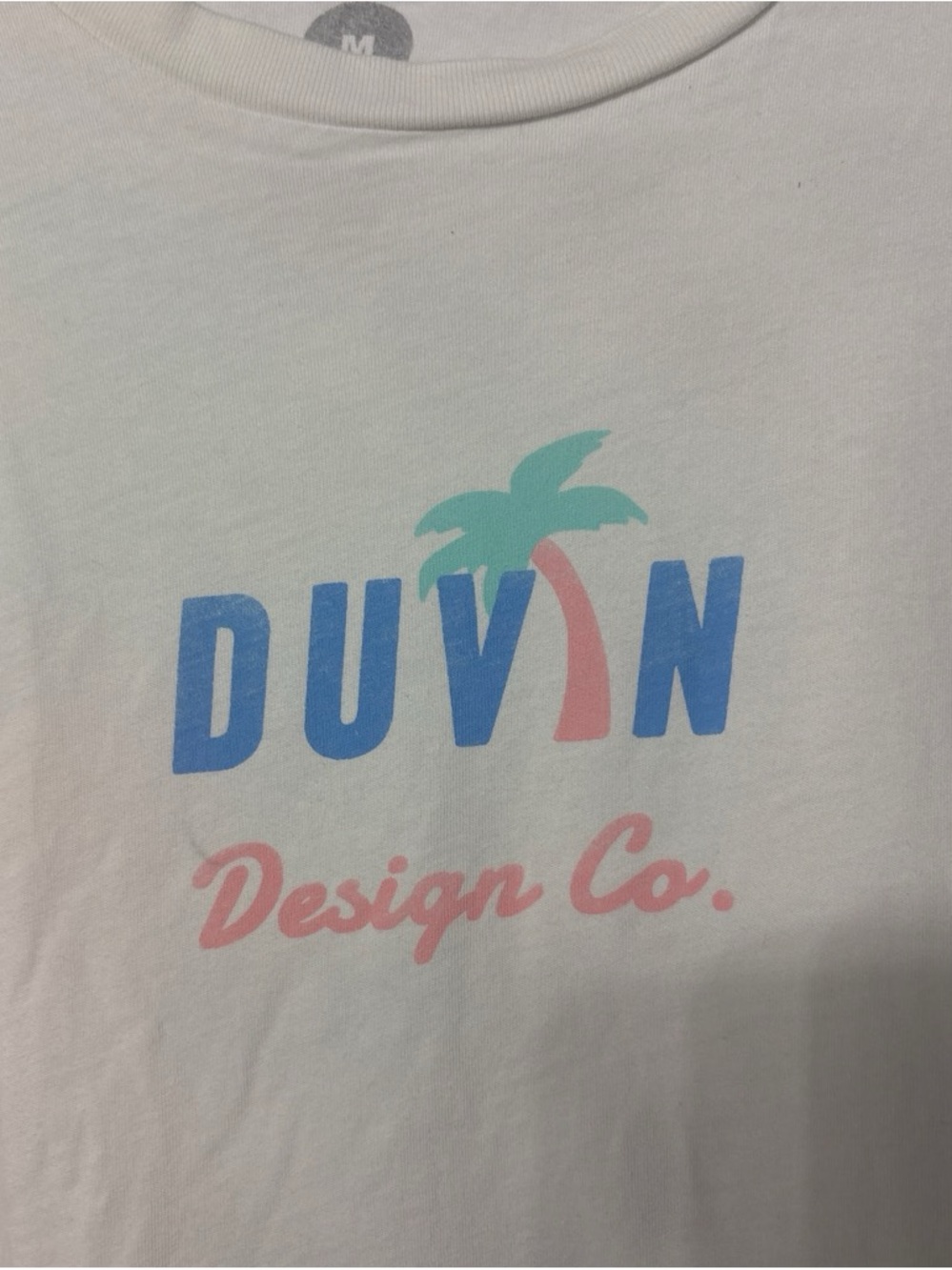 DUVIN Design Co. White Short Sleeve Tee - Pastel Logo